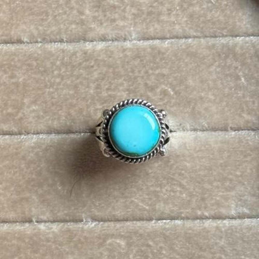 Navajo Sonoran Gold Turquoise Sterling Silver Ring